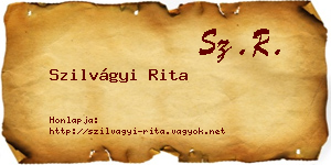 Szilvágyi Rita névjegykártya