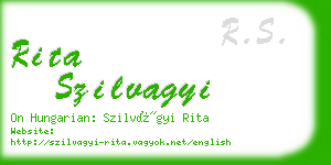 rita szilvagyi business card